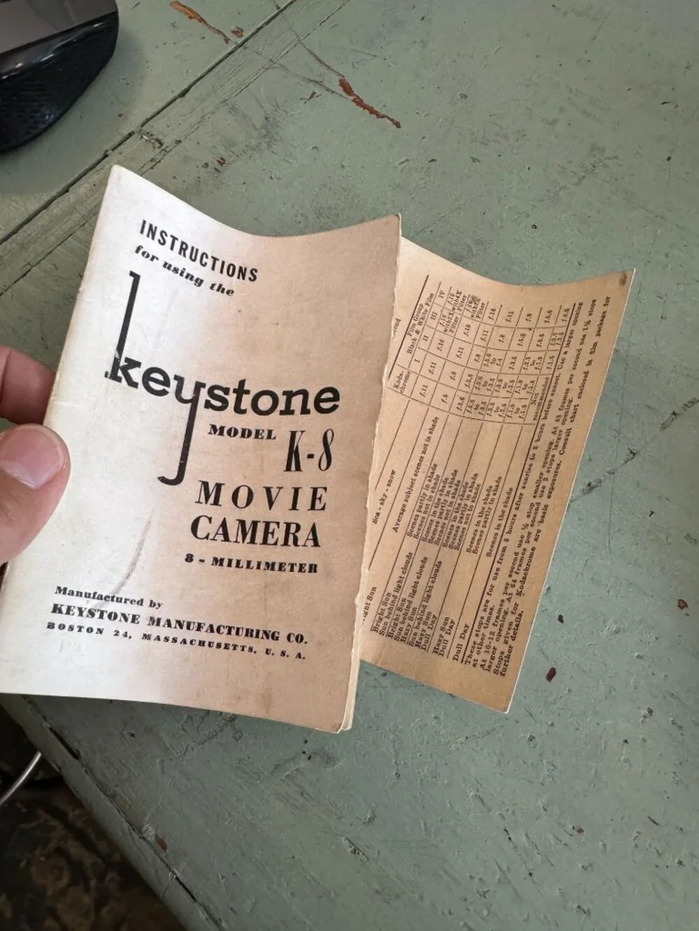 Keystone K 8 8mm Vintage Movie Camera w Original Box and Manual